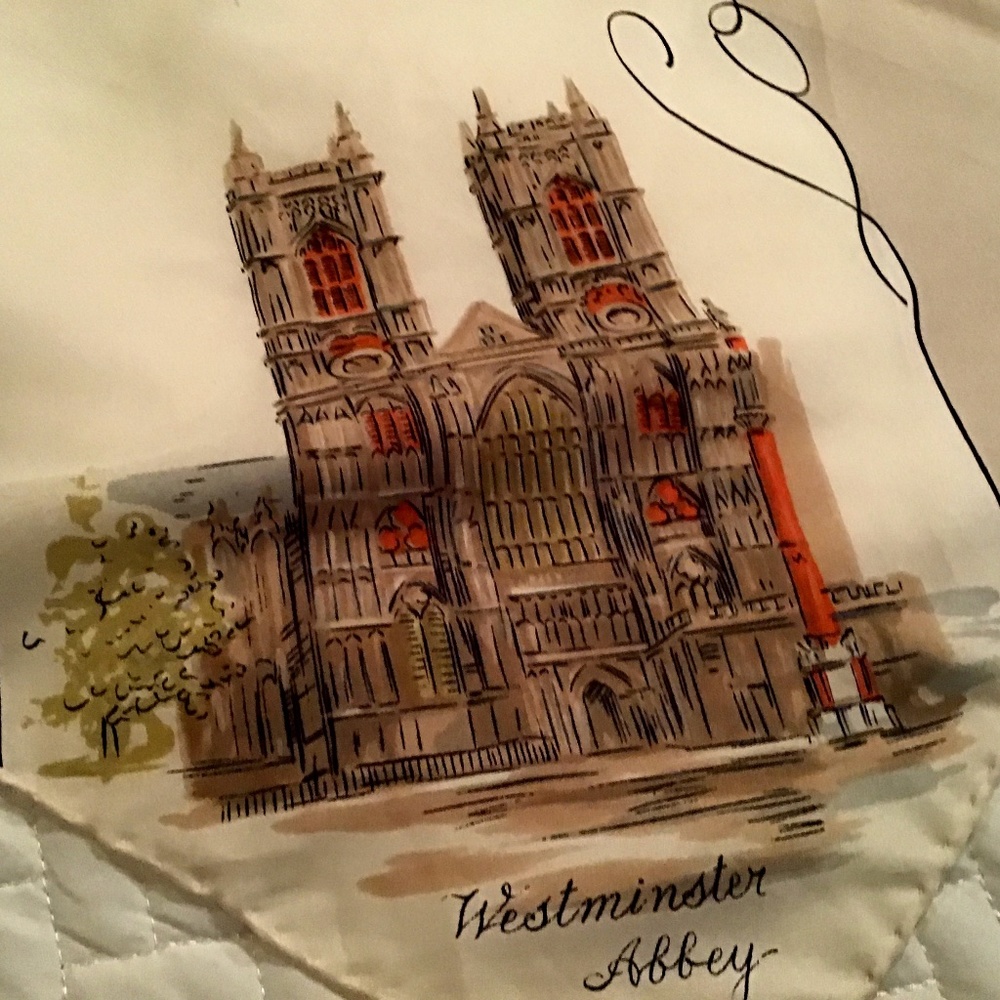 Vintage “London” Silk Scarf Made In Italy